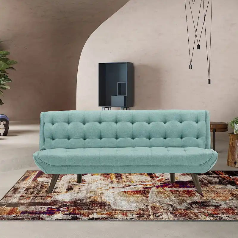 Modern Armless Fabric Adjustable Folding Sofa Bed - 71.06*22.05*32.09 inches