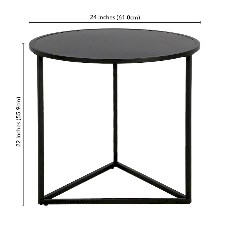 Jenson 24 Wide Round Side Table - 24 Wide