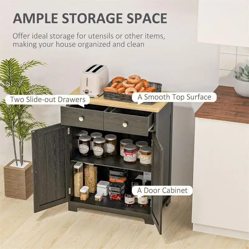 Sideboard Buffet CabinetKitchen Storage Cabinet - 15.75D x 26.75W x 33.5H