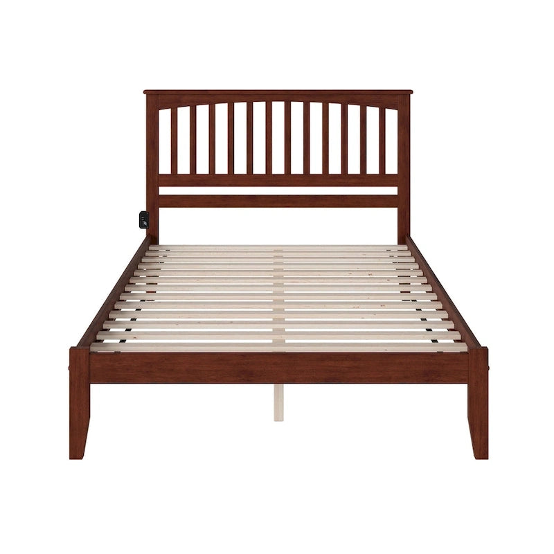 Mission Solid Wood Queen Platform Bed in Walnut