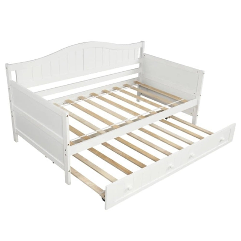 Twin Wooden Daybed with 2 drawers / Trundle Bed, Sofa Bed for Bedroom Living Room,No Box Spring Needed