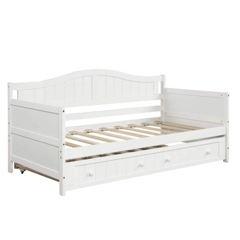 Twin Wooden Daybed with 2 drawers / Trundle Bed, Sofa Bed for Bedroom Living Room,No Box Spring Needed