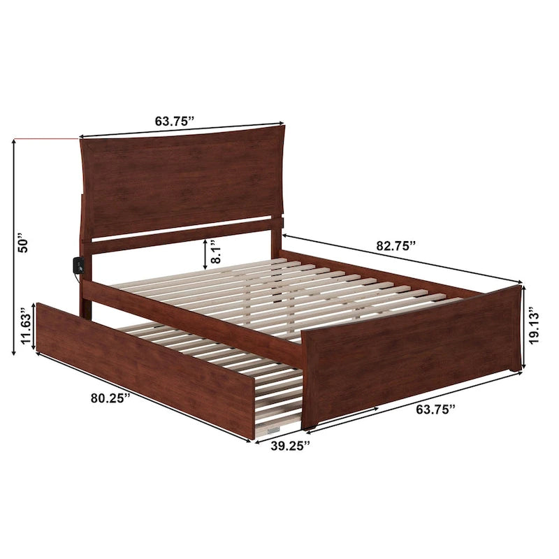AFI Metro Platform Bed with Matching Footboard & Trundle