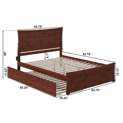 AFI Metro Platform Bed with Matching Footboard & Trundle