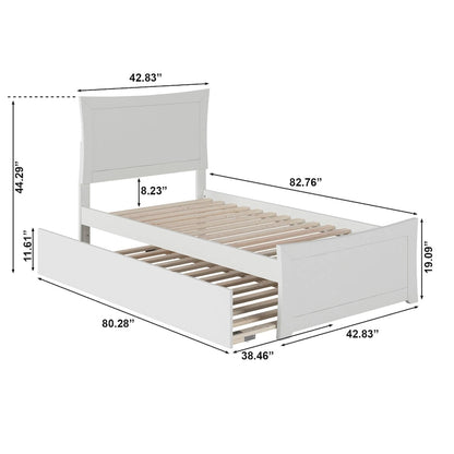 AFI Metro Platform Bed with Matching Footboard & Trundle
