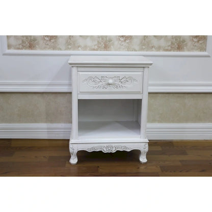 Windsor Carved Wood 1-Drawer Night Stand