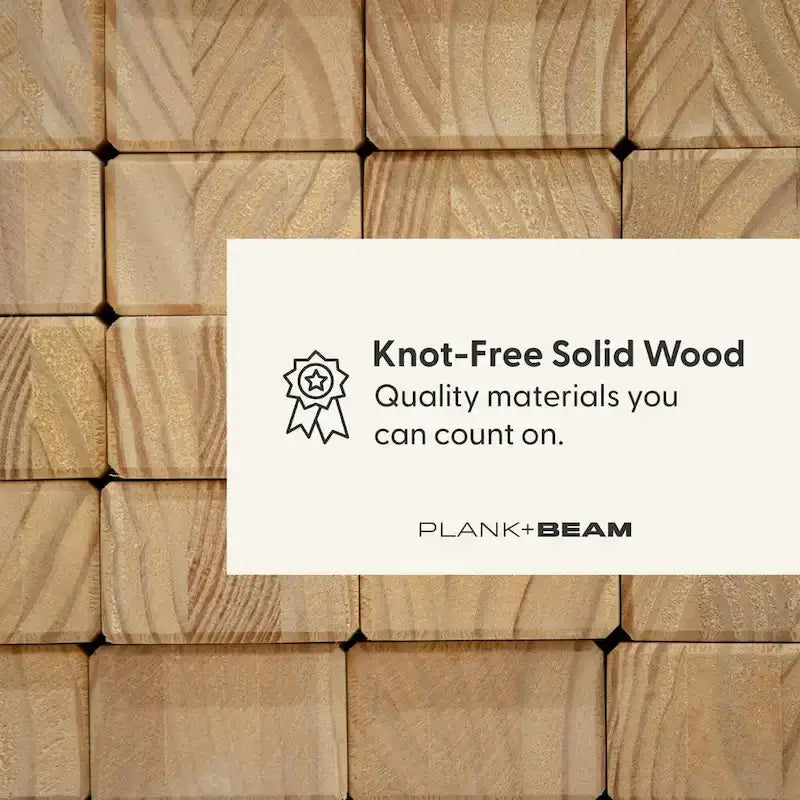 Plank and Beam Twin-Size Bed with Panel Headboard