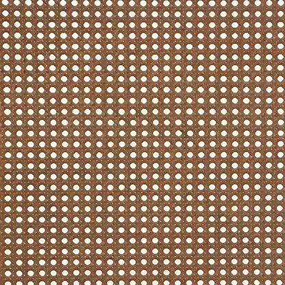 Risha Mid-Century Modern Ash Walnut Finished Wood and Rattan Headboard