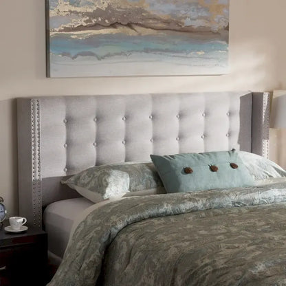 Contemporary Fabric Winged Headboard by Baxton Studio