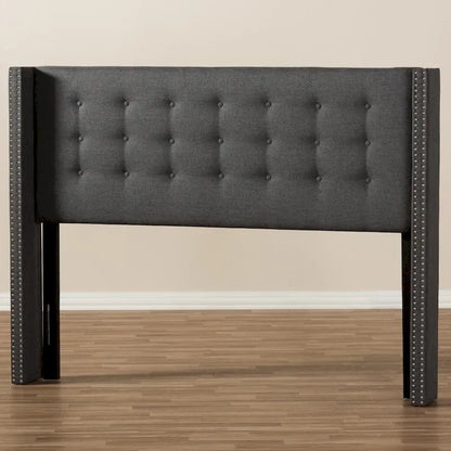 Contemporary Fabric Winged Headboard by Baxton Studio