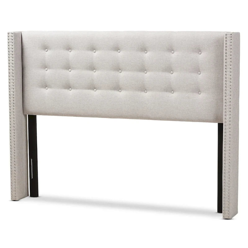 Contemporary Fabric Winged Headboard by Baxton Studio
