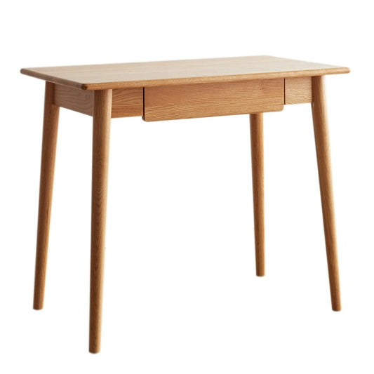 Nestfair Natural Solid Oak Wood Desk with Drawer