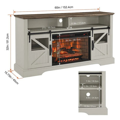 60 in. TV Stand for TVs up to 70 in. with Electric Fireplace