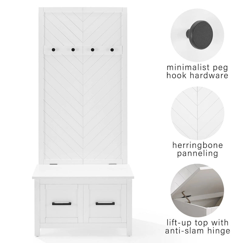 Kayce Hall Tree - 19d x 30w x 70.25'h