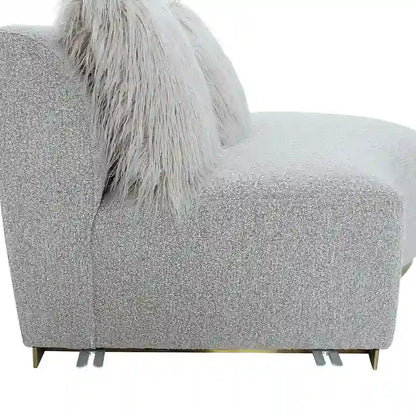 Pasargad Home Simona Curved Sofa with 3 Pillow Included