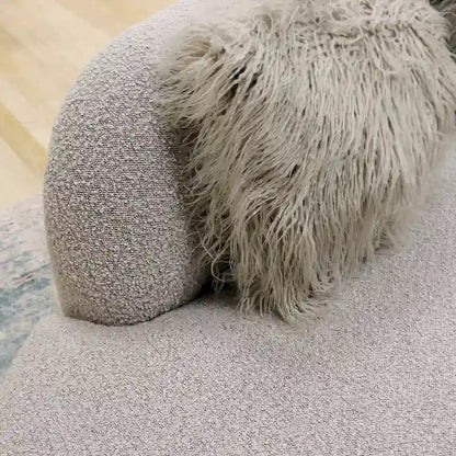 Pasargad Home Simona Curved Sofa with 3 Pillow Included