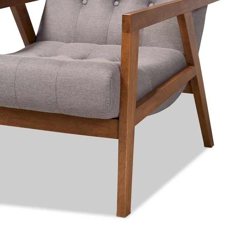 Carson Carrington Baberg Upholstered Armchair and Footstool Set