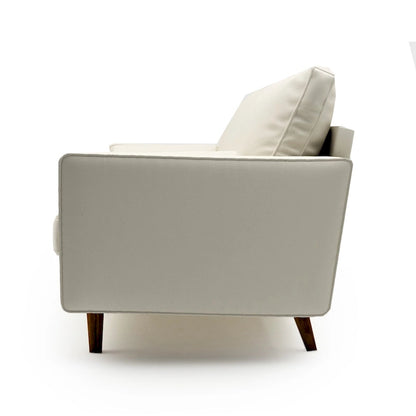 US Pride Faux Leather Mid-century Modern Sofa