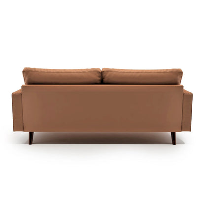 US Pride Faux Leather Mid-century Modern Sofa