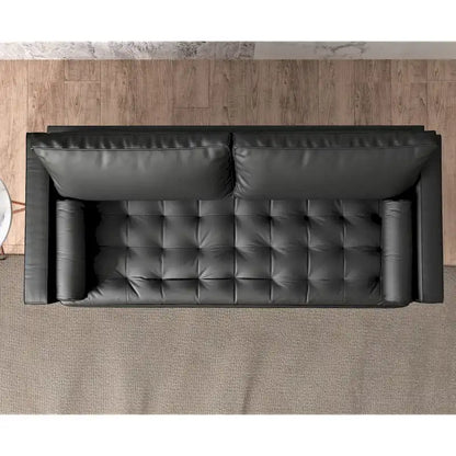 US Pride Faux Leather Mid-century Modern Sofa