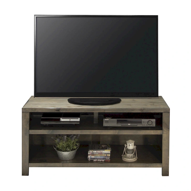Bridgevine Home Joshua Creek 48 inch TV Stand for TVs up to 55 inches, No Assembly Required, Barnwood Finish