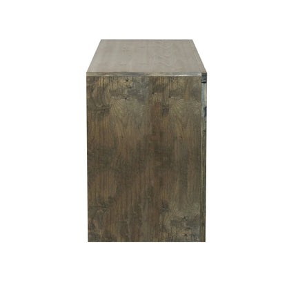 Bridgevine Home Joshua Creek 48 inch TV Stand for TVs up to 55 inches, No Assembly Required, Barnwood Finish