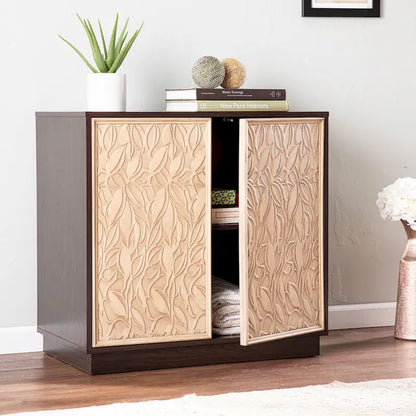 SEI Furniture Elinda Transitional Brown Wood Cabinet
