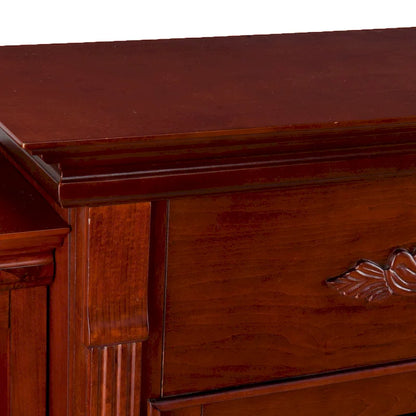 SEI Furniture Gracewood Hollow Womack 70-inch Mahogany Electric Fireplace with Bookshelves - N/A