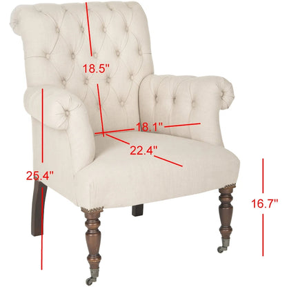 SAFAVIEH Shaina True Taupe Club Chair - 32.7 x 33.9 x 35.4 - 33Wx34Dx35H