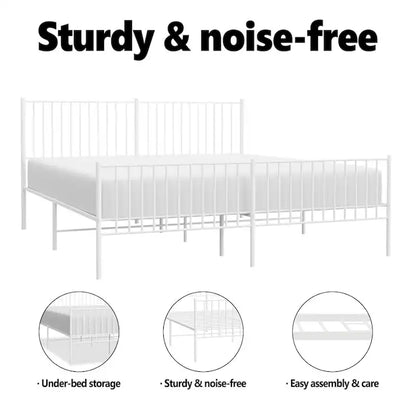 vidaXL Metal Bed Frame, No Mattress