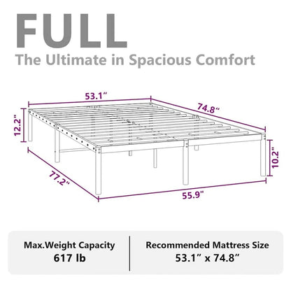 vidaXL Metal Bed Frame, No Mattress