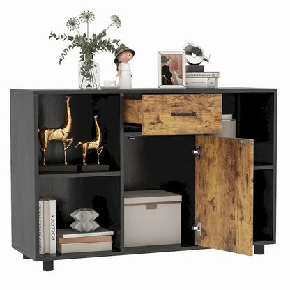 Costway Farmhouse Buffet Sideboard Coffee Bar File Cabinet Console - 48 x 16 x 31.5 (L x W x H)