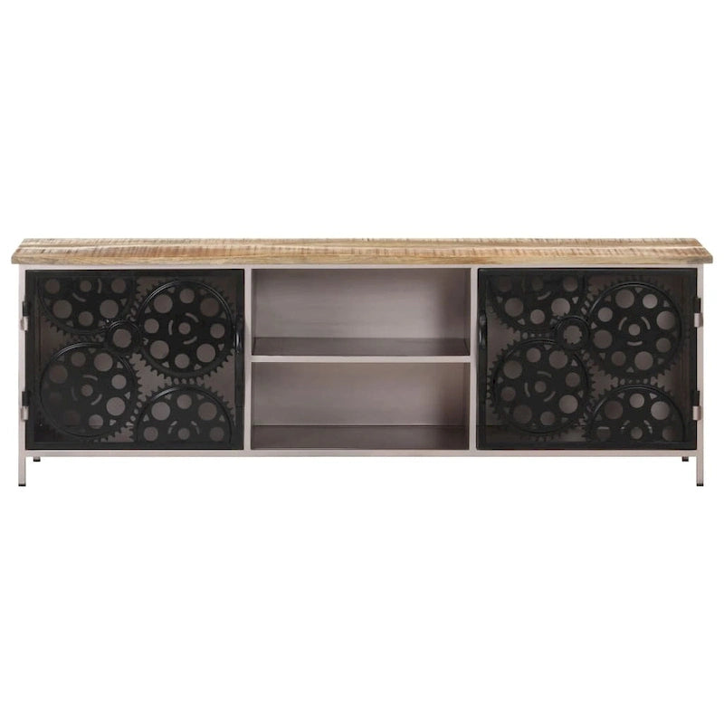 vidaXL TV Stand 47.2x11.8x15.7 Rough Mango Wood
