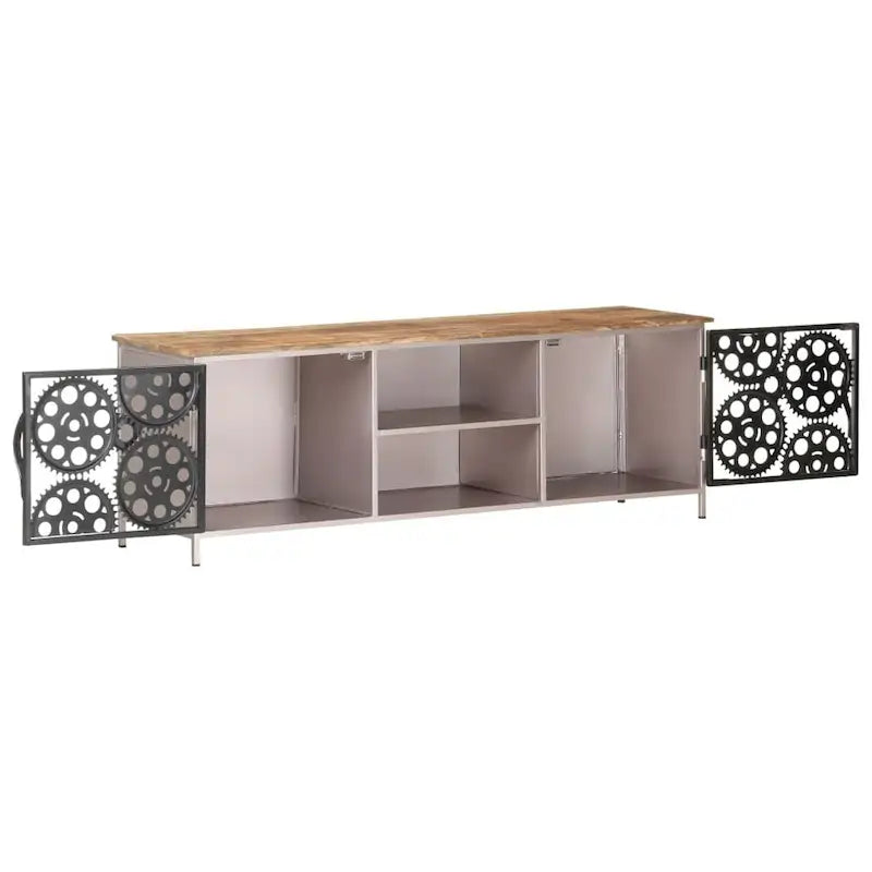 vidaXL TV Stand 47.2x11.8x15.7 Rough Mango Wood