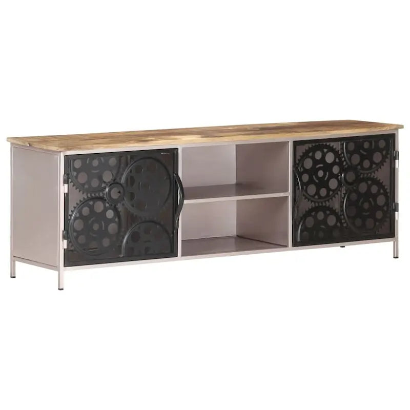 vidaXL TV Stand 47.2x11.8x15.7 Rough Mango Wood