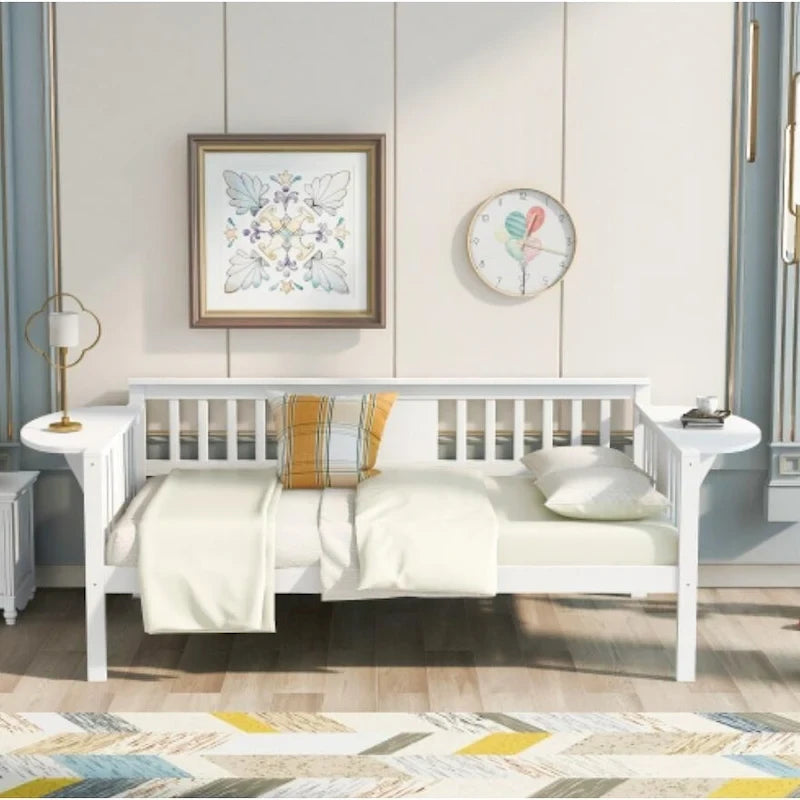 Wood Slat Support twin size Daybed in White