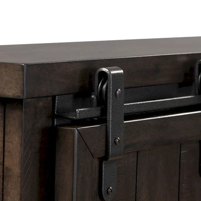 Thornwood Hills Rock Beaten Gray with Saw Cuts Queen Bookcase Bed