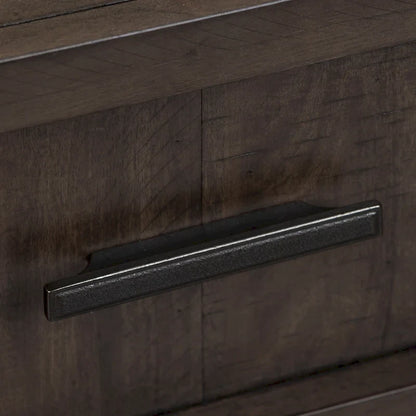 Thornwood Hills Rock Beaten Gray with Saw Cuts Queen Bookcase Bed