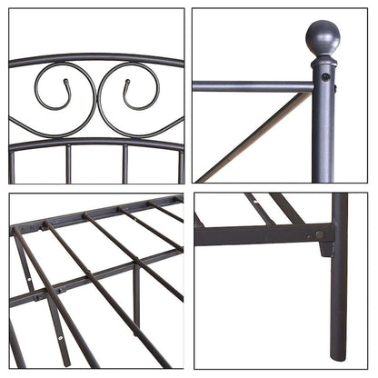 Aufank Classic Metal Canopy Bed Frame, Easy Assembly