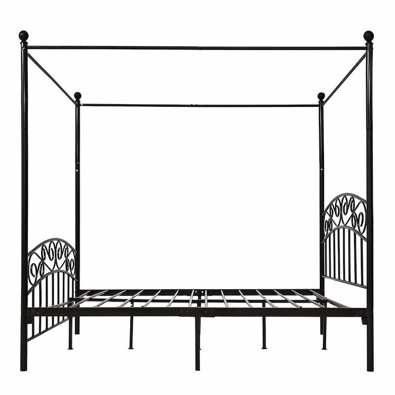 Aufank Classic Metal Canopy Bed Frame, Easy Assembly