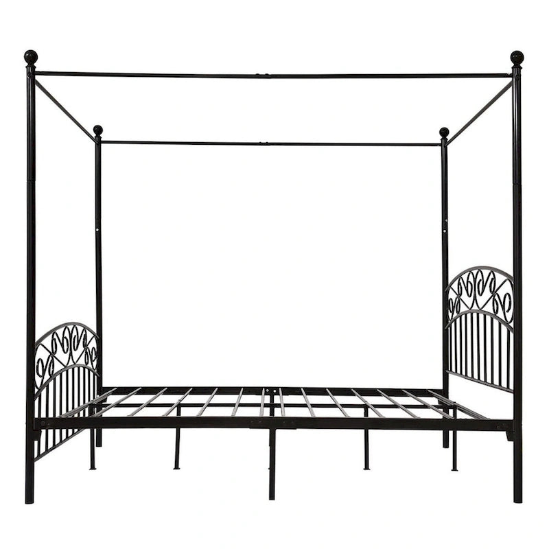 Aufank Classic Metal Canopy Bed Frame, Easy Assembly