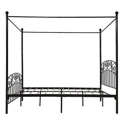 Aufank Classic Metal Canopy Bed Frame, Easy Assembly