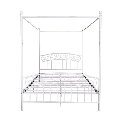 Aufank Classic Metal Canopy Bed Frame, Easy Assembly