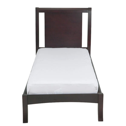 Fang California King Bed, Sleigh Panel Headboard, Espresso Brown Mahogany