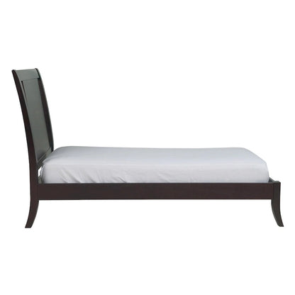 Fang California King Bed, Sleigh Panel Headboard, Espresso Brown Mahogany