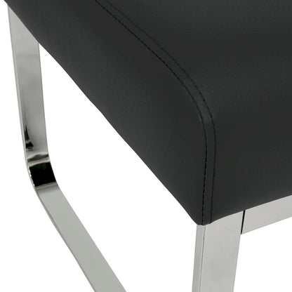 Studio Designs Home Allure Rectangular Metal Blended Leather Modern Ottoman