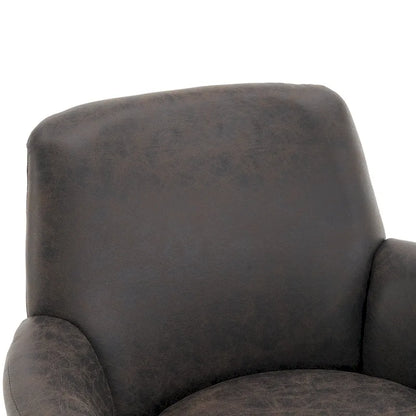 PU leather Swivel Barrel Chair
