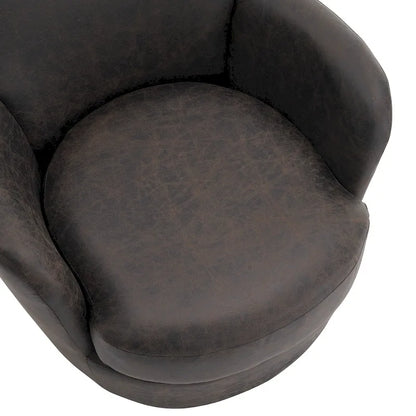 PU leather Swivel Barrel Chair