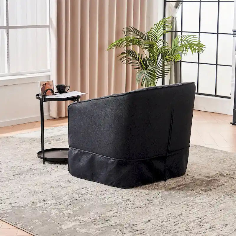 Swivel Barrel Chair With Ottoman, Swivel Accent Chairs Armchair for Living Room