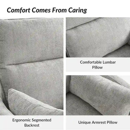 Barry Modern 38 Power Rocking Swivel Nursery Recliner with USB Ports Set of 2 by HULALA HOME